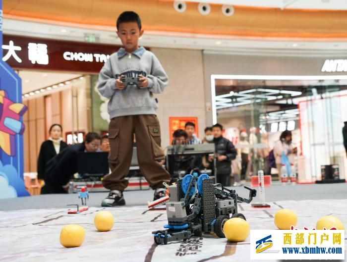 青海西宁:科技创新比赛 青少年观“AI”做手工“画”科学(图2) 青海西宁:科技创新比赛 青少年观“AI”做手工“画”科学(图2)