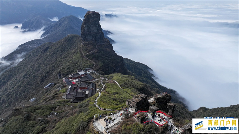 贵州梵净山:春日云海雾凇如画卷(图6) 贵州梵净山:春日云海雾凇如画卷(图6)